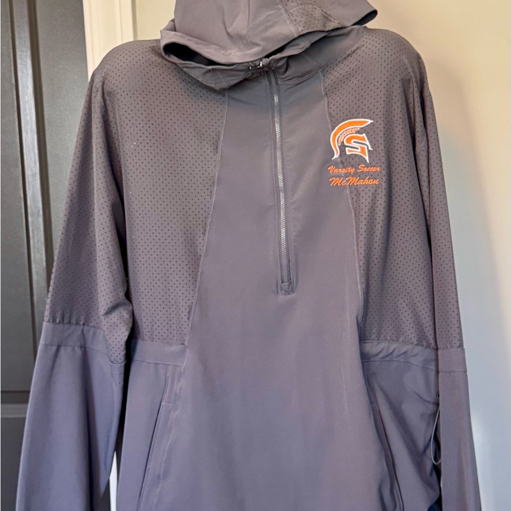 Under Armour Men’s Size Large Hooded Gray Waterproof Heat Gear Jacket Sz L
